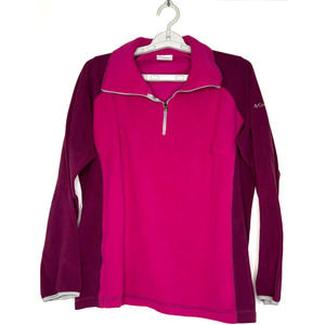 Columbia Women's 1/4 Zip Up Purple And Pink Pullover Size XL
